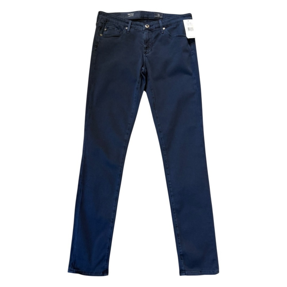 AG Adriano Goldschmied The Stilt Cigarette Leg Jeans Navy Blue‎ Size 4 27 NWT